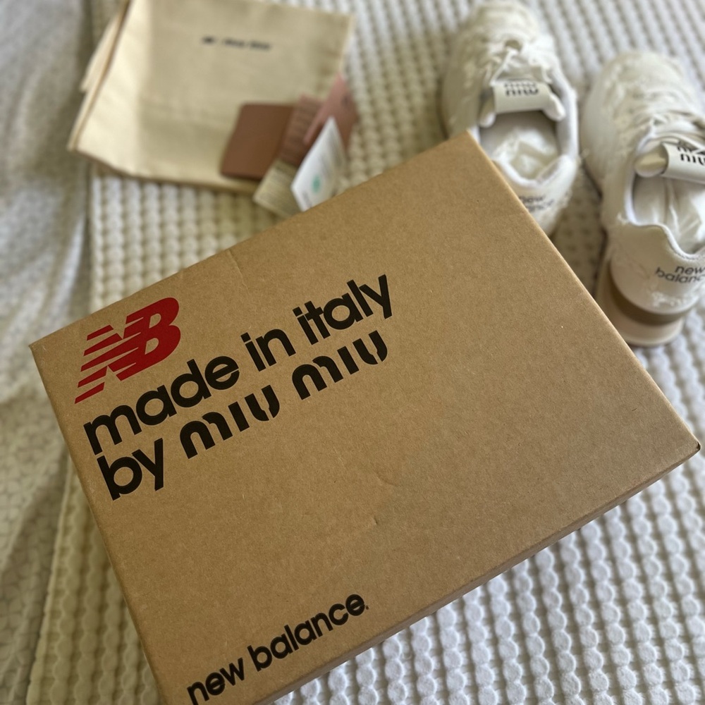 574 NEW BALANCE X MIU MIU DENIM SNEAKERS 38.5 - Picture 8 of 9